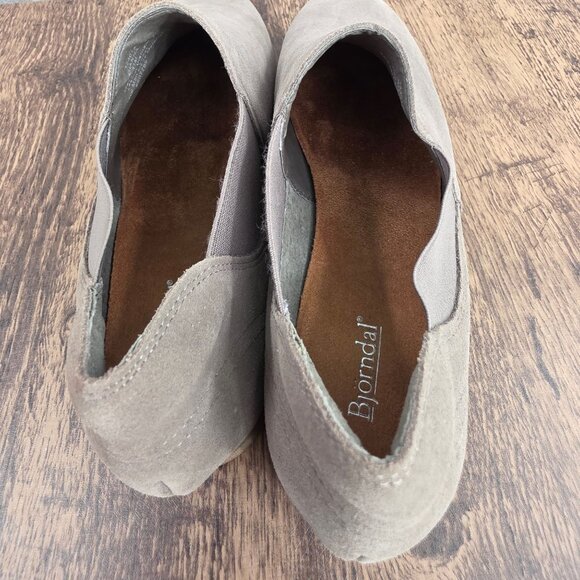 Bjorndal Gianna Ankle Shooties 11 Grey Suede Leather Booties Boho Comfort Casual - Picture 10 of 14